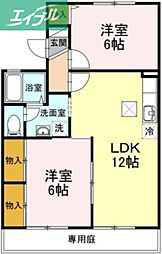 ハウスT&T 2LDKの間取図画像