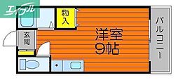 YMコーポ 1Kの間取図画像