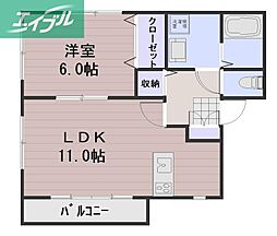 セレーノ2 1LDKの間取図画像