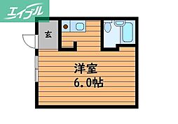 カサボニータ ワンルームの間取図画像
