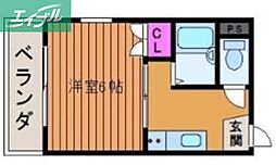 ライブコープ津島 1Kの間取図画像