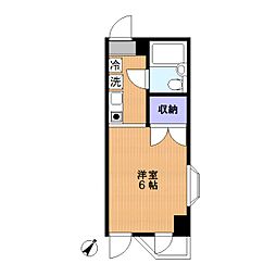 Ｋ3レジデンス 3階ワンルームの間取り