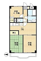 サンクレスト緑山 3DKの間取図画像