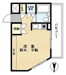 ジュネス・市ケ尾 ワンルームの間取図画像