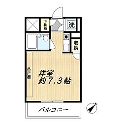 ジュネス・市ケ尾 1Kの間取図画像