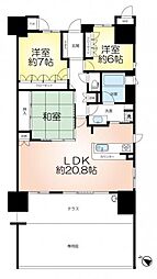 ハピアス西神南 3LDKの間取図画像