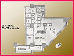 東京メトロ有楽町線 辰巳駅 徒歩9分 2LDKの間取り