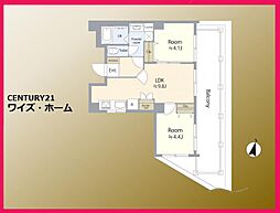 JR山手線 五反田駅 徒歩2分 2LDKの間取り