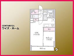 東京メトロ有楽町線 新富町駅 徒歩2分 1LDKの間取り