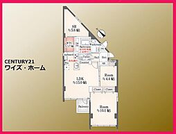 青山コーポラス 2SLDKの間取図画像