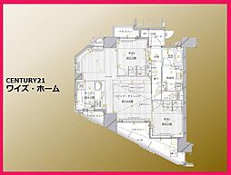 レノス船堀ブライトタワー 2LDKの間取図画像