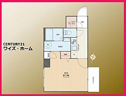 ライオンズ三田 1Kの間取図画像