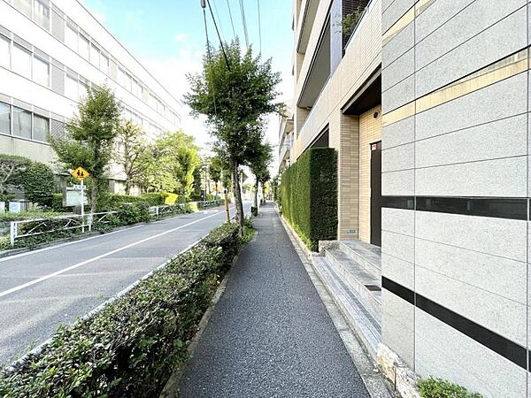【前面道路】　綺麗に整備された歩道。毎日通る道だからこそ嬉しい。