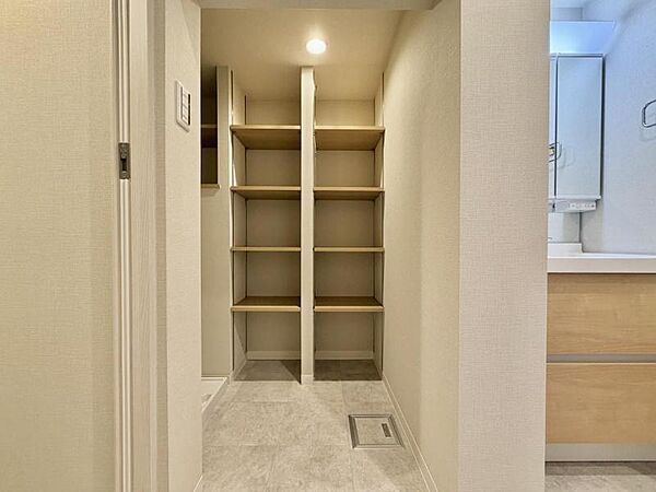 【洗面台】日常にゆとりをもたらす収納スペース。