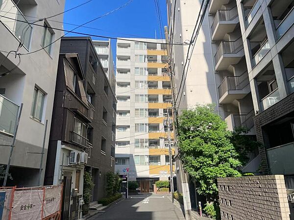 【外観】　青空と手入れの行き届いた緑豊かな生垣が魅力。管理体制の良さが伺える落ち着いた外観