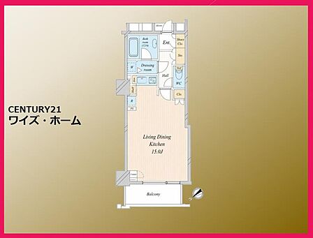 【間取り図】1R