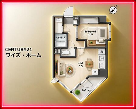 【間取り図】1LDK