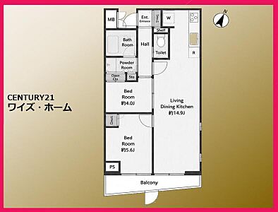 間取り：【間取り図】2LDK