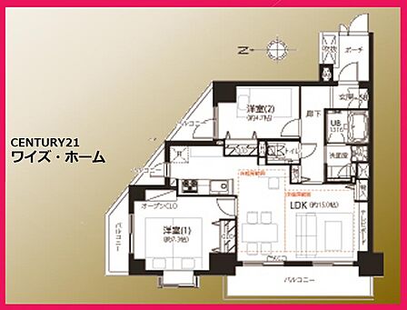 【間取り図】2LDK