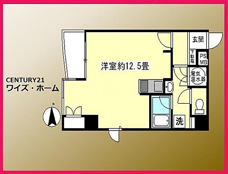 【間取り図】1R