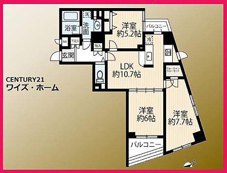 【間取り図】3LDK