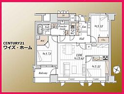 ファミール日本橋グランスイートプラザ 3LDKの間取図画像