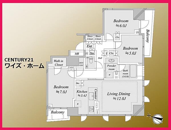 【間取り図】3LDK