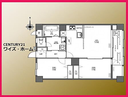 【間取り図】2LDK