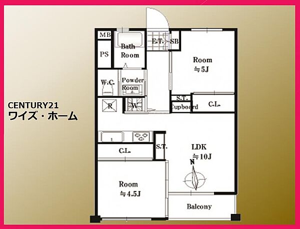 【間取り図】2LDK