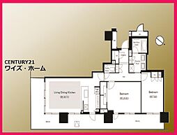 ブランズタワー豊洲 2LDKの間取図画像