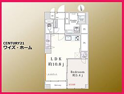 ライオンズマンション松原 1LDKの間取図画像