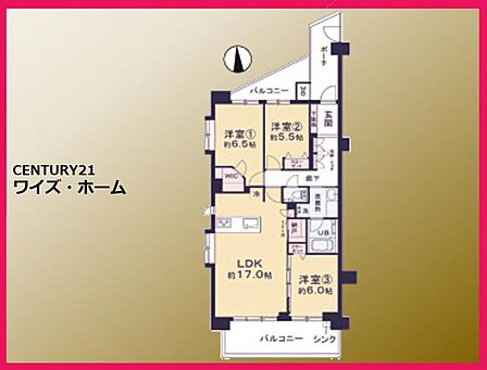 【間取り図】3LDK