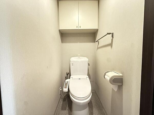 広々としたトイレ空間で、圧迫感を感じることなく快適に使用できます。