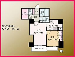パークシティ杉並セントラルタワー 1LDKの間取図画像