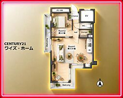 ライオンズマンション代々木上原 1LDKの間取図画像