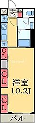 リブリアンカレッジ 1階1Kの間取り