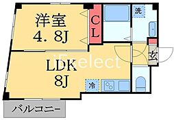 Lilac（ライラック） 2階1LDKの間取り