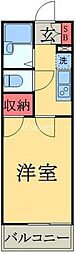 ＬＰメローフィールドＫ 1階1Kの間取り