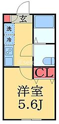 クオリティハイツ幕張本郷 1階1Kの間取り