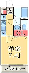 リブリマザーユニックス 2階1Kの間取り