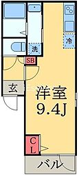 グランコンフォール本千葉I ワンルームの間取図画像