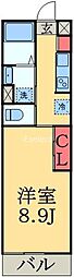 リブリ・CASATRES 1Kの間取図画像