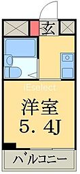 カレッジハイツ稲毛 1Kの間取図画像