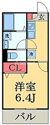 Crecia検見川町 1Kの間取図画像