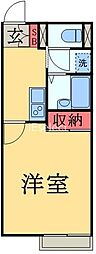 ベイラインそが 1Kの間取図画像