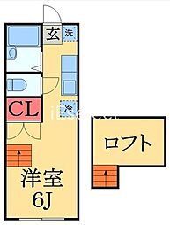 エステートピアシティ5A棟 ワンルームの間取図画像