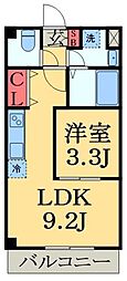 Pacifica 1LDKの間取図画像