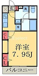 グレイス蘇我 1Kの間取図画像