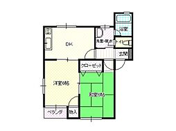 ドエル1 2DKの間取図画像