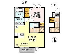 キャッスルパルコ 1LDKの間取図画像